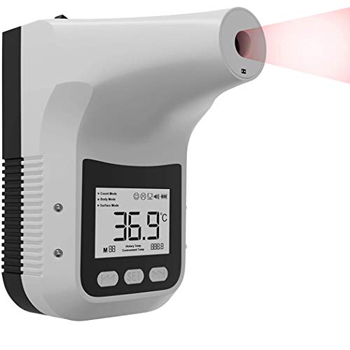 Wandmontierter Infrarot-Temperaturscanner, Berührungsloser Infrarotsensor-Körpertemperaturmessgerät, Unterstützt Fieberalarm,A