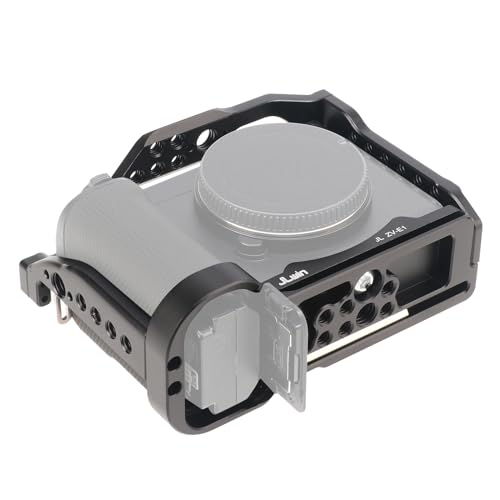 Image of FocusFoto Camera Cage with Top Handle Kit for Sony ZV-E1 Camera, Aluminium Vlogging Stabilizer Rig with NATO Rail, 1 /4 inch-20 Screw Mount, 3 /8 inch-16 Locating Pin for Arri Grip, Quick Release Plate for Arca