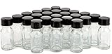 Vivaplex, 24, Clear, 10 ml (1/3 oz) Glass Bottles, with Lids