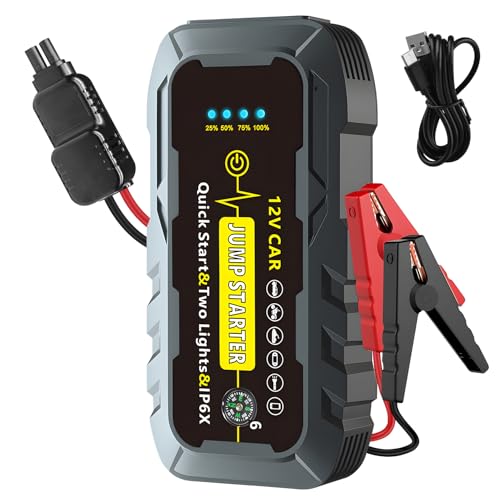 Car Jump Starter,1500A Peak Portable Car Battery Booster Jump Starter,Power Pack for 12V Vehicles,(up to 6.0L Gasoline or 4.0L Diesel) with LED Flashlight