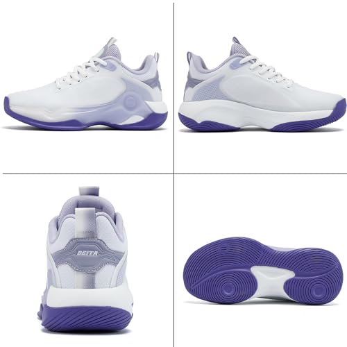 Image of Beita Basketball Shoes for Women Fashion Sneakers Sport Shoes Anti Slip Breathable Tennis Shoes Volleyball Shoes Pickleball Shoes Running Shoes Rubber Sole Indoor Outdoor Court Light Weight Wide