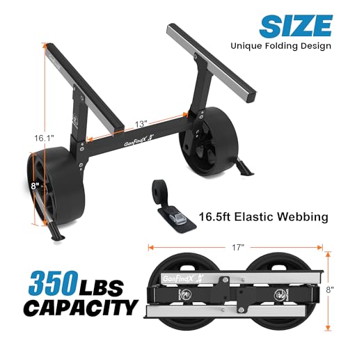GanFindX HeavyDuty Folding Kayak Cart Dolly w/FlatFree