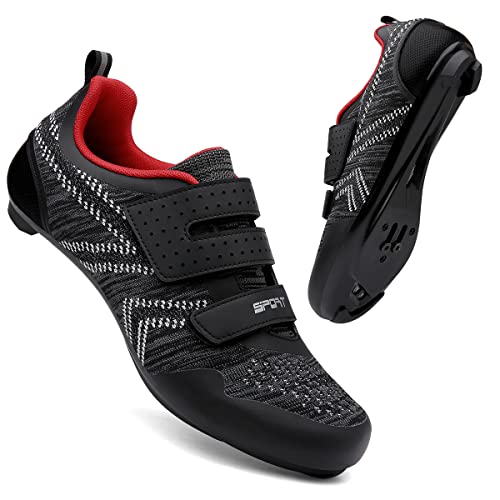 Image of Unisex Cycling Shoes Compatible with Peloton Indoor Riding Road Bicycle with Delta Cleats Outdoor Pedal Bike Shoes