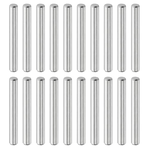 QUARKZMAN 20 Pz 5 mm x 40 mm perni di legno, perni cilindrici in acciaio inossidabile 316L supporto mensola perni perno asta fissare elementi mensola perni argento tono