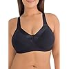 Fruit-of-the-Loom-Womens-Seamed-Soft-Cup-Wirefree-Bra Fruit of the Loom Women's Seamed Soft Cup Wirefree Cotton Bra with Satin Trim, Black HUE, 40C