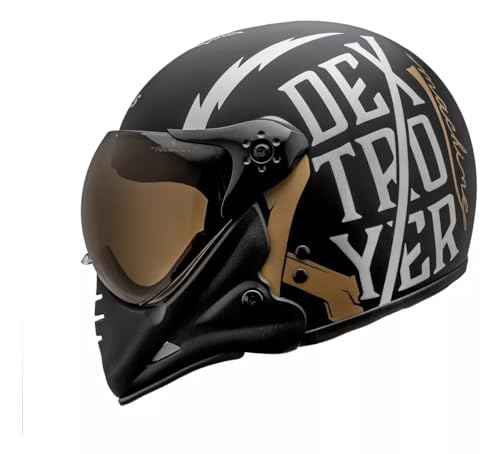 Capacete Peels F21 Burn Preto Fosco Aberto Queixeira Moto TAMANHO 61