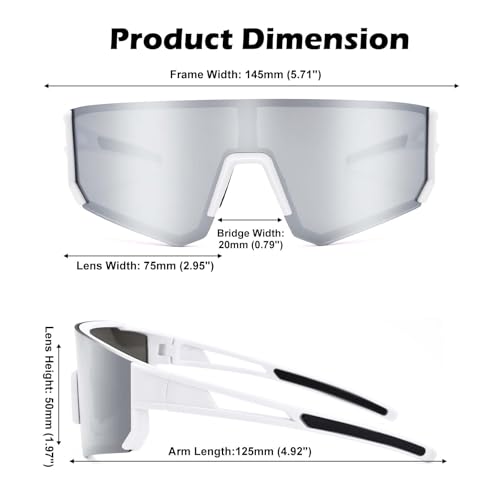 Lunettes de soleil de course avec verres antireflets pour cyclisme - 7