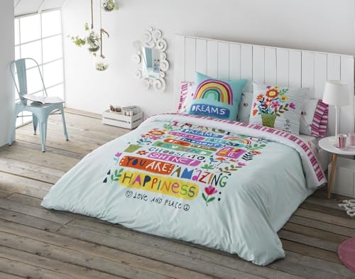 Tejidos JVR - Funda nórdica Imagine - Juego de 2 Piezas Estampado Digital , Funda de edredón 100% algodón Percal - Juego de Ropa de Cama ( Disponible en Todos los tamaños) (Cama 90 (150x240)