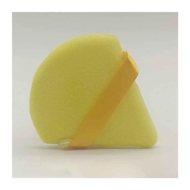 yaoqijie 50 sztuk trójkąt aksamitny puder do pudru mąki do pizzy Mini gąbka do makijażu twarzy kosmetyki zmywalny lekki makijaż puff narzędzia lasting (Color : 50pcs Yellow)