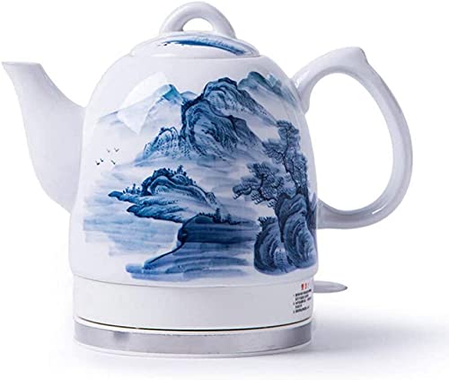 Kettle eléctrico cerámico sin cable blanco, 1.6L, 1350W