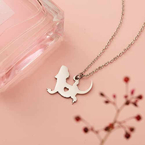 VIMIEW Dainty Animal Pet Lizard Whale Horse Cat Guinea Pig Lovely Charm Stainless Steel Chain Necklace Jewelry Gift for Daughter Son Sister Bestfriend.4