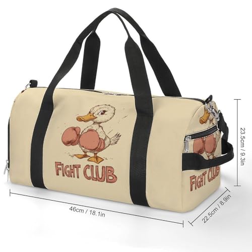 Duck With Boxing Gloves Gym Bag Travel Duffle Bags Carry On Tote Weekender Bag Suitable for Men Women2