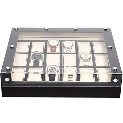 IG 18 Ranura de Madera Iza de Madera Caja de Reloj Organizador de Sobremesa Caja de Reloj Caja de Regalo Del Partido de Cumpleaños Bandeja Servicio de Dresser Pulsera Almohada Regalo Creativo Retro S