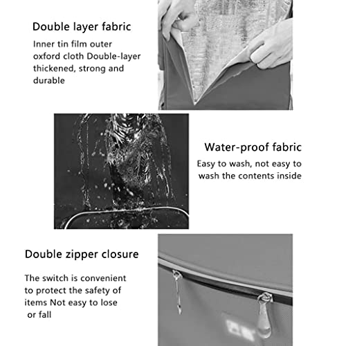 WLKINF Einkaufstrolley für Zuhause, Lebensmittel, Einkaufstrolley, Thermostattasche, Einkaufstrolley, Treppenklettern… – Bild 7