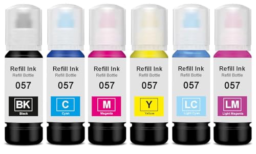 Image of Refill Ink 057 Compatible with Epson L8050, L18050, L8150W Printer (057 Ink Set)