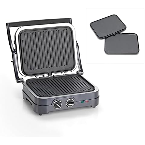 Parrilla y Grill Cuisinart GR47BE con Placas Intercambiables Antiadherentes y Control de Temperatura Cover