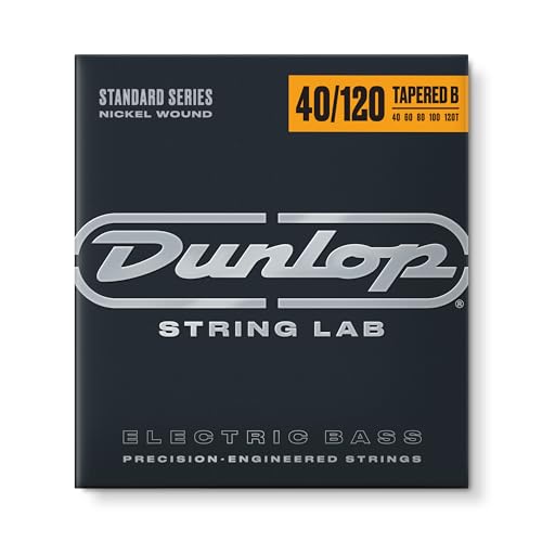 Jim Dunlop DBN40120T Nickel Wound Bass Strings W/Tapered B, Medium.040–.120, 5 Strings/Set