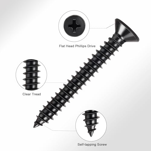 Tornillos para madera #10 x 2-1/2" cabeza plana Phillips 100 pcs miniatura 3