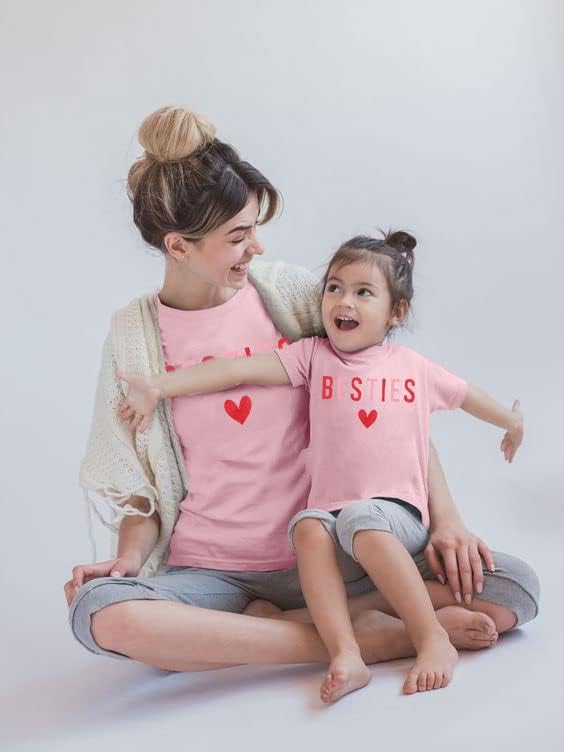 Miniatura 5 de ASTANFY Mommy and Me - Trajes a juego para el día de San Valentín, camisetas de corazón para mujer, camiseta de corazón para el día de San Valentín