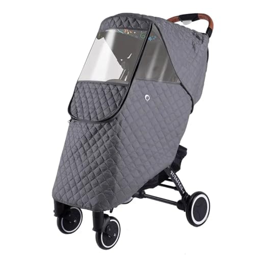 Funda impermeable universal para cochecito de bebé, resistente al agua y al viento, con ventana de 3 lados, ventilación y espacio de almacenamiento, se adapta a la mayoría de cochecitos y cochecitos