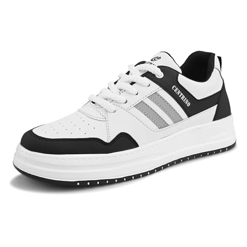 Image of Centrino High Top Sneakers for Men | Shoes for Man Stylish | Casual Lace-Up Lightweight Canvas Walking Shoes | Cushioned Insole | Breathable Comfortable | Anti-Skid Sole | Trendy Mens Sneaker Shoes (9538)