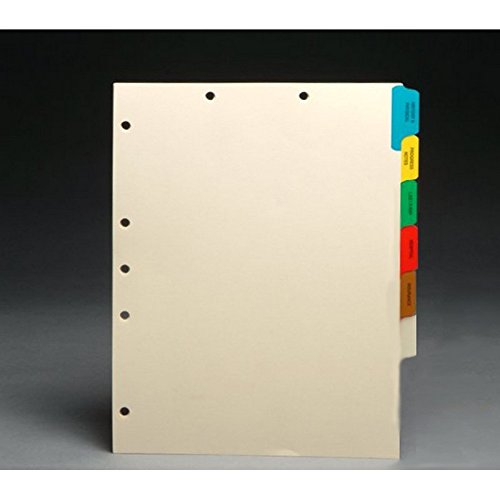 Stock Chart Divider Sets, Medical, Side Tabs, 1/6th Cut (65 Sets of 6 Tabs)