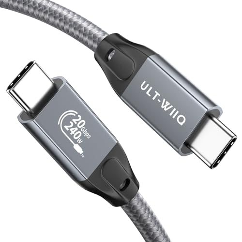 ULT-WIIQ 3.3FT Nylon Braided USB C to USB C 3.2 Gen 2 x 2 Video Cable for Monitor, 8K@30Hz...