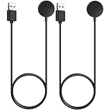 TwinkleHom Confezione da 2 cavi di ricarica per Samsung Galaxy Watch, dock di ricarica rapida magnetico compatibile con Galaxy Watch 8/8 Classic/Ultra/7/6/5/4/3/Active/FE, cavo USB-A da 1 m (nero)