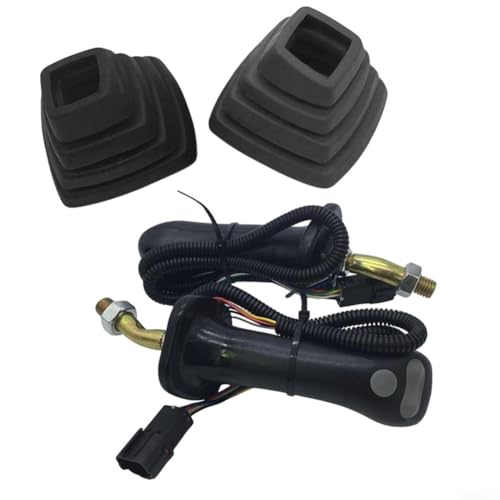 Manette de manette de rechange pour pelle à 3 boutons pour modèles DX225/DH225-9 et DH300-9, levier de commande de rechange avec veste anti-poussière, construction en alliage et plastique