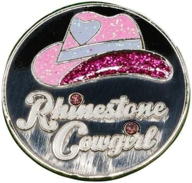 Cowgirl Golf Ball Markers - 4 Pack Assorted Pattern Divot Tool Accessory - Western Rhinestone Value Set for Men Women Golf Enthusiast Premium Gifts Fit to Divot Fixer