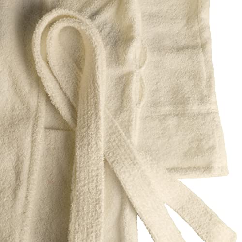 Superior Traditional Premium Turkish Cotton Lightweight Long Bathrobe With Pockets Bath Robes, Women's Small-Medium, Cream #TOP7