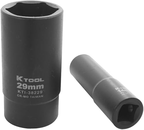 Miniatura 6 de K Tool International 38202 Juego de llaves de vaso de impacto métricas profundas con unidad de 1/2 pulgada para garajes, talleres de reparación y
