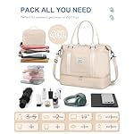 BAGAIL Travel Duffel Bag - Weekender & Overnight Gym Carry On Tote with Wet Pocket - Hospital Mom Bag for Labor and Delivery - Extra Large, Beige - Image 3