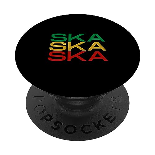 Ska Ska Ska PopSockets Swappable PopGrip, Black