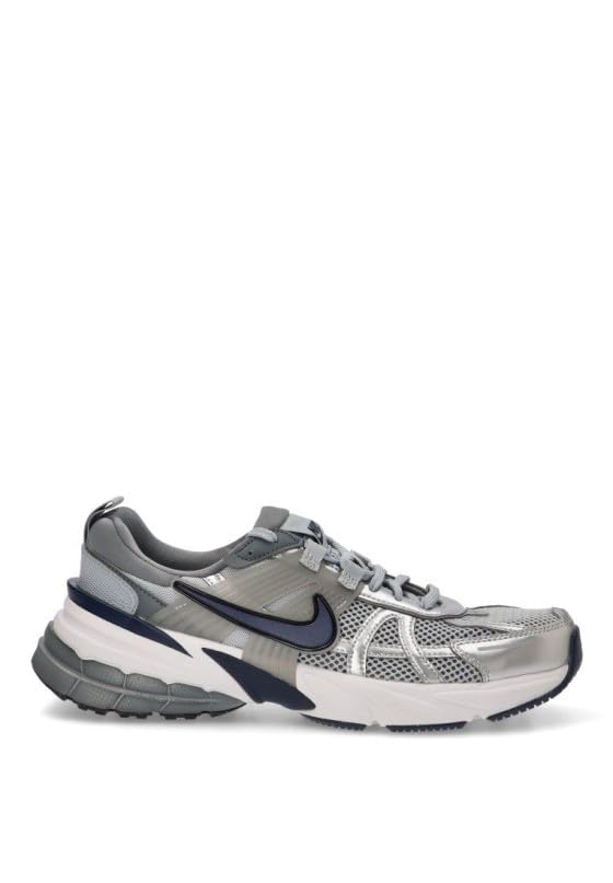 Nike V2K Run Shoes (HJ4497-002, Wolf Grey/Cool Grey/White/Midnight Navy) Size 10