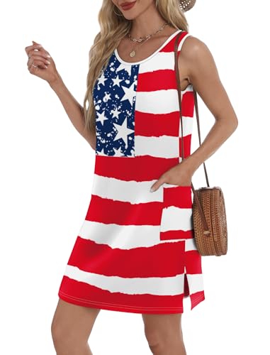 Image of BKRIVE Coverup Summer Dresses for Women 2026 Eyelet Casual Loose Sleeveless Sundresses Tank Dresses with Pockets