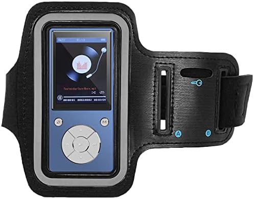 MP3 Players Running Exercise Armband ,Sport Jogging Leather Arm Band Case Cover Suitable for About 4*2*1inch MP3 Player Sports Adjustable Gym Armband for MP3 Players