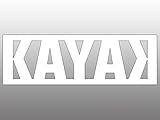 White Vinyl KAYAK w Backward K Sticker (no bg kayaking)