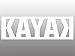 White Vinyl KAYAK w Backward K Sticker (no bg kayaking)