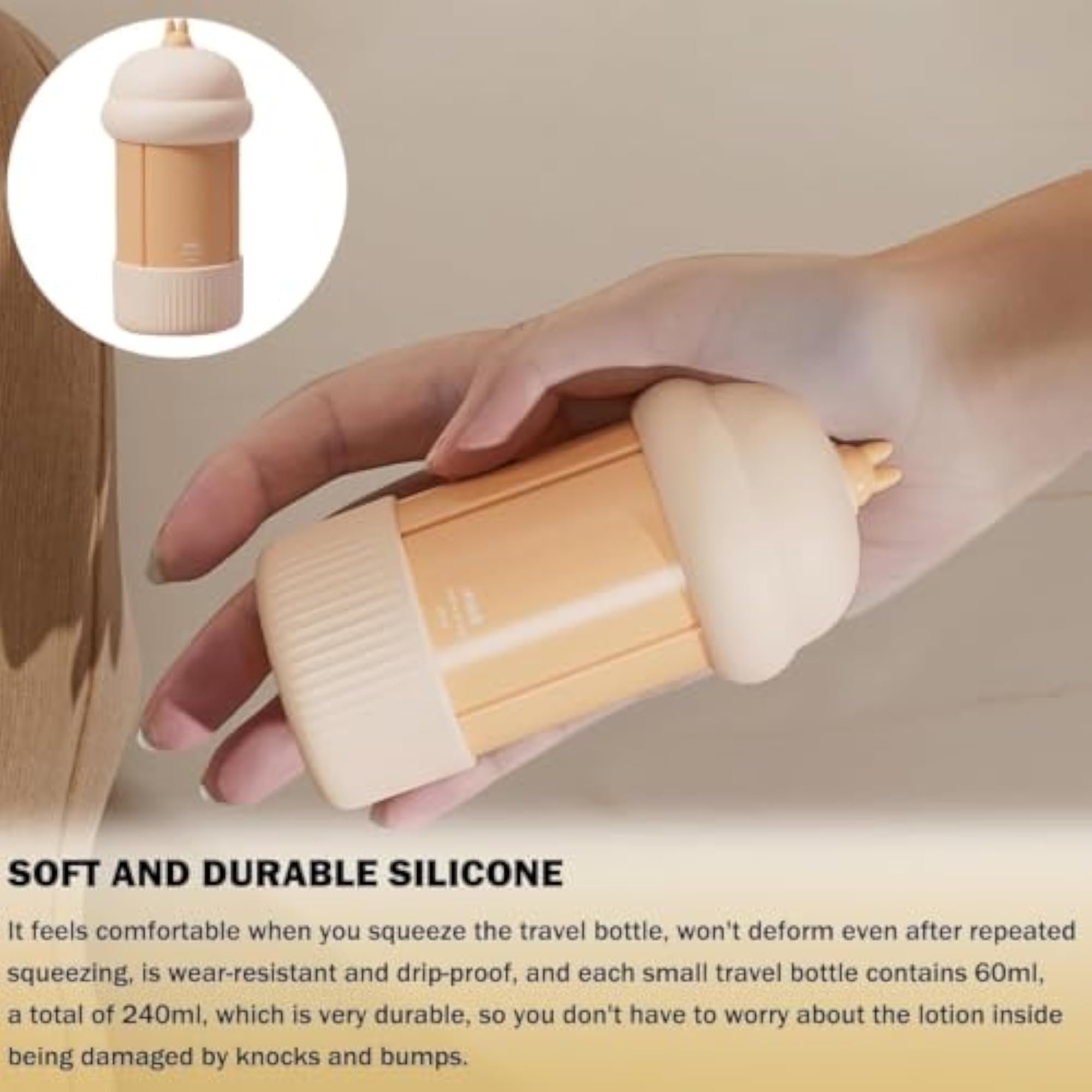 4 In 1 Silicone Travel Toiletry Bottles Set, Portable