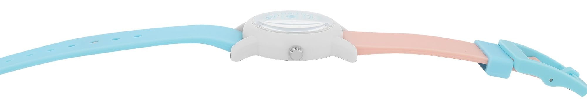 Q&Q Kinder-Uhr Silikon 10 Bar Motiv bunt Lernuhr Analog Quarz (rosa Seepferdchen)