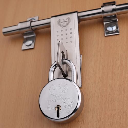 Image of Harrison Padlocks Buy 1 Get 2 Free / 1 Square Padlock 55mm T-27-0031 with 2 Round Padlock 50mm J-SUPREME-0656 / Padlocks, Locks for Home, Locks for Main Door