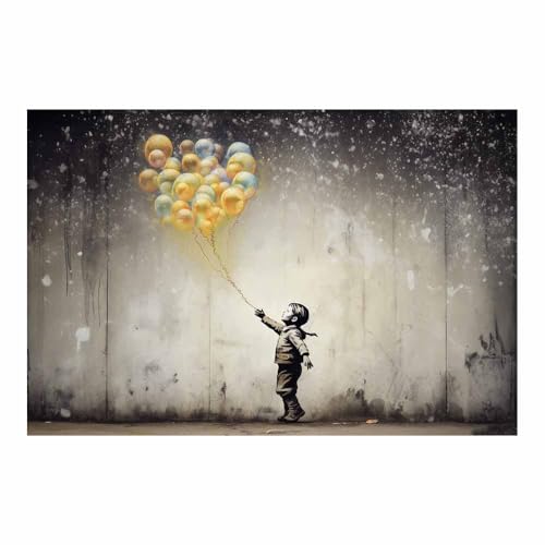 Affiche Ballons Colorés Maison : Créez une Ambiance Poétique dans Votre Chambre et Salon TERUEA