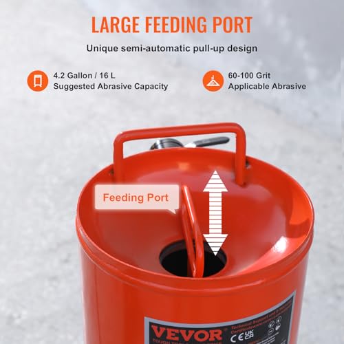VEVOR 10 Gallon Heavy-Duty Sandblaster Tank