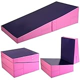 Giantex Incline Gymnastics Mat Wedge Folding and Non-Folding Gymnastics Gym Fitness Skill Shape Tumbling Mat for Kids Play Home Exercise Aerobics 60