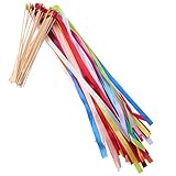 JOPESA 50 Stück Hochzeitsstäbe Band Luftschlangen mit Bell Fairy Stick Party Favors Supplies/863 (Color : As Shown, Size : 50pcs)
