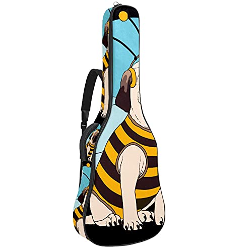 Housse pour guitare acoustique de 106 cm - Sac à dos rembourré pour guitare classique et basse