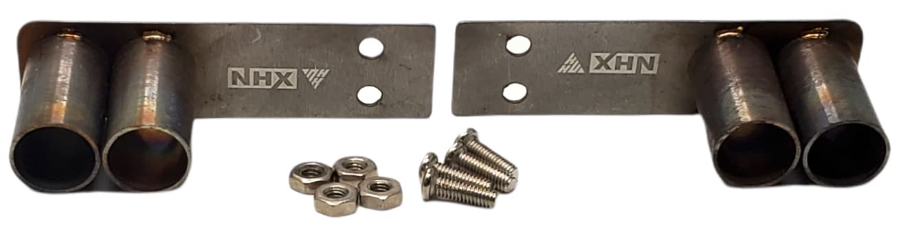 NHX RC Stainless Steel Dual Muffler Exhaust Pipe 2pcs 1/10 Scale Accessory