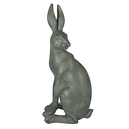 zeitzone Hase Figur 30 cm Groß Deko Beton-Optik Grau Tischdeko Ostern...