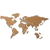 El tablero de corcho mapa del mundo es el diseño autoadhesivo, puede pegar fácilmente en la pared, diseño de patrón de rayas, decoración de la pared gran fondo